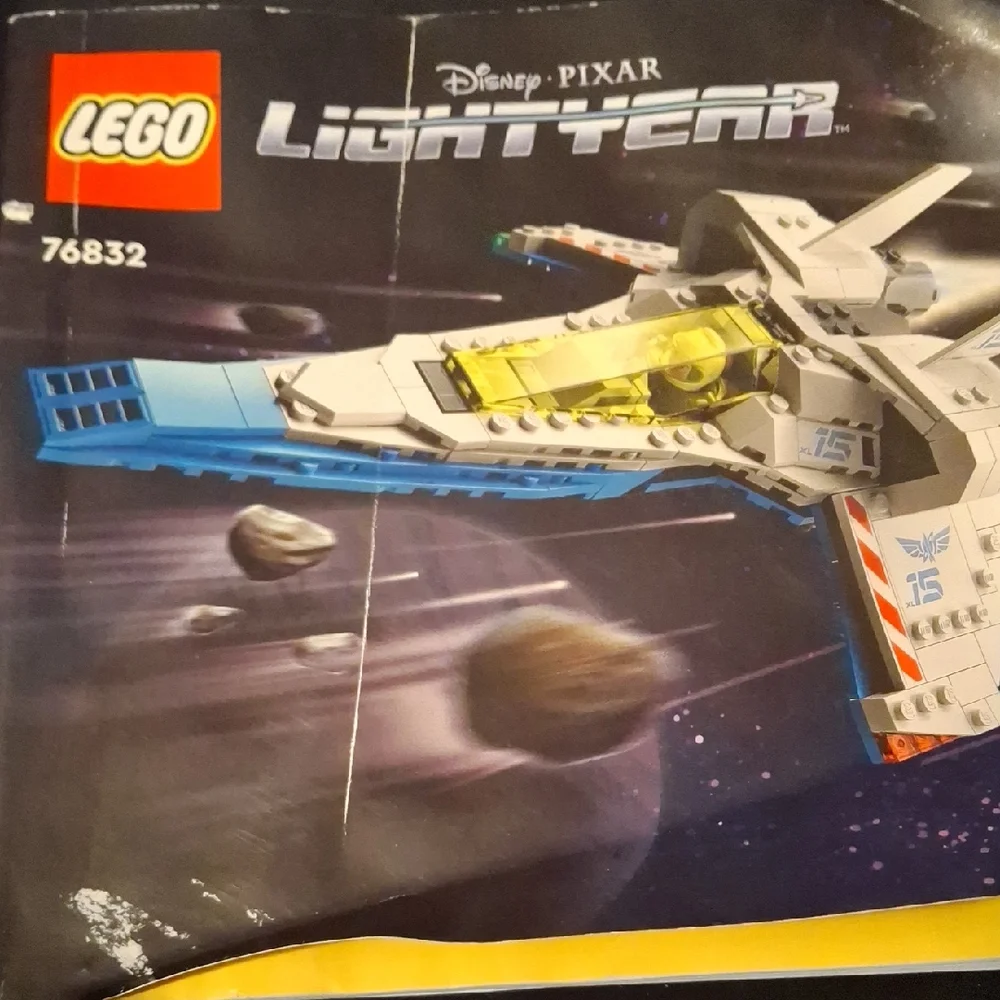 Lego Lightyear White Blue Starfighter with Translucent Yellow Canopy Manual Only